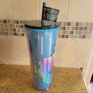 Starbucks Holiday 2021 Mermaid Color Change Tumbler Cup 24oz